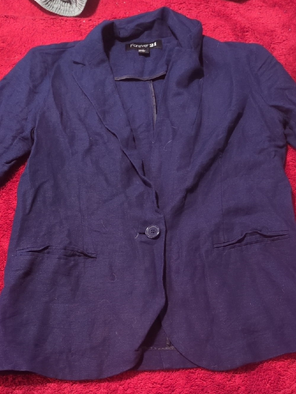 Forever 21 Navy Single-Button Women's Blazer